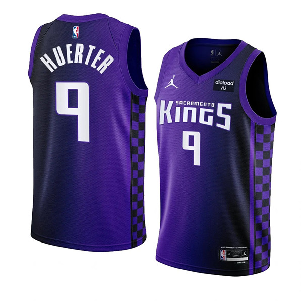 Men's Sacramento Kings #9 Kevin Huerter Purple 2023/24 Statement Edition Swingman Stitched Basketball Jersey
